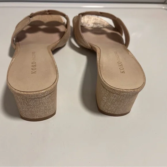 Koko + Palenki Classy Stylish Chic Lively Slide Sandals. Sz 9, Off White - Picture 5 of 8